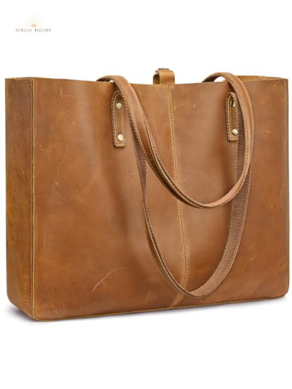 Genuine Leather Shoulder Tote Bag Large Handbag Work Purse